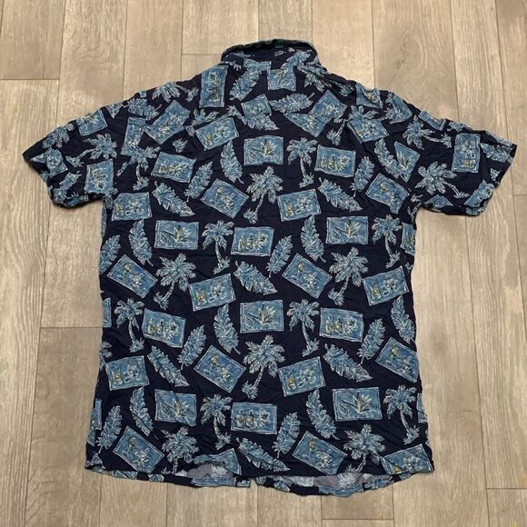 Mens Campia Hawaiian Tropical Floral Button Down Shortsleeve Shirt - Picture 2 of 5